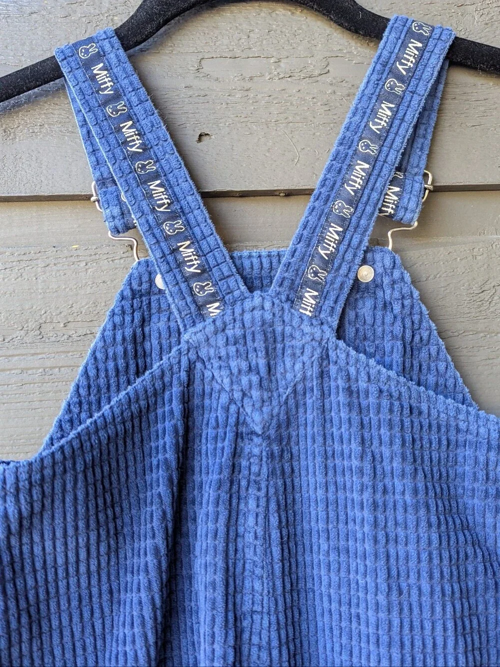 Miffy Bunny Blue Corduroy Kids Bib Overalls Size 3T 100% Cotton